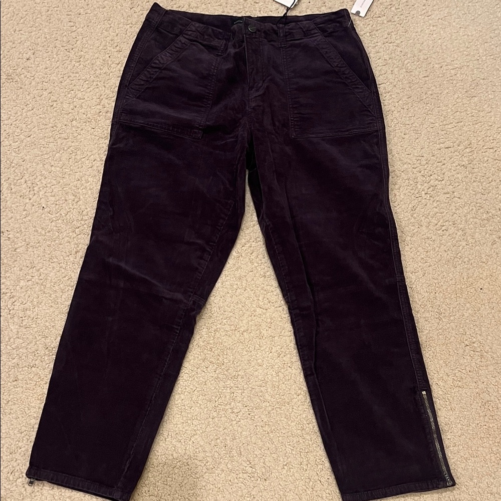 Women’s Dark Plum velvet feel Pants